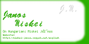 janos miskei business card